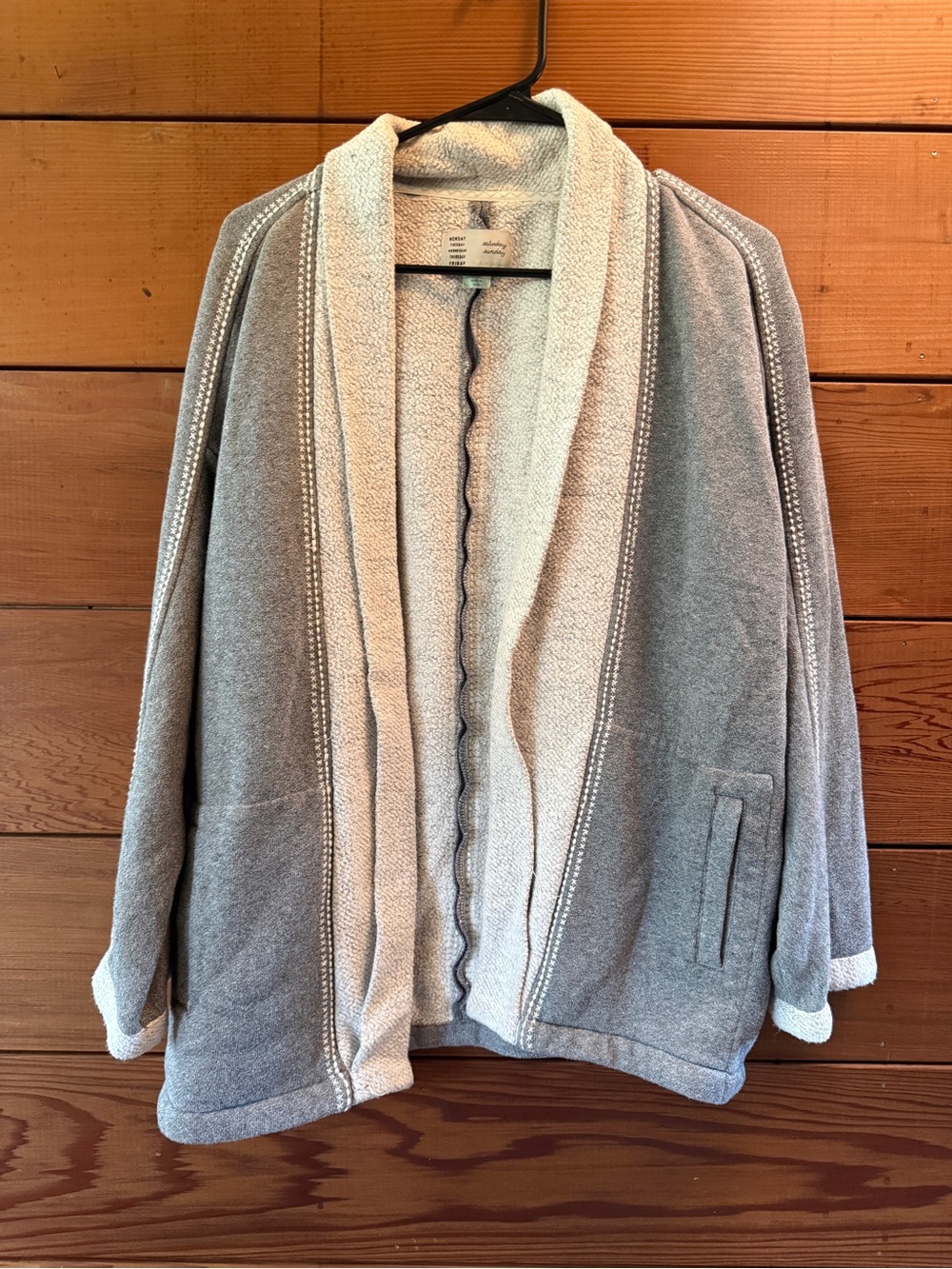 Saturday Sunday Gray Cardigan - S